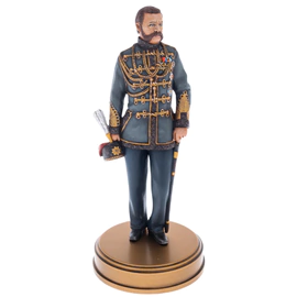 Collection of alder statuettes "History of the Russian State" 21 pieces, with a showcase