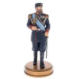 Collection of alder statuettes "History of the Russian State" 21 pieces, with a showcase