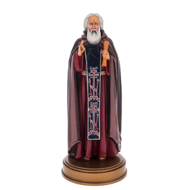 Collection of alder statuettes "History of the Russian State" 21 pieces, with a showcase