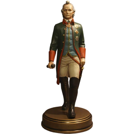 Collection of alder statuettes "History of the Russian State" 21 pieces, with a showcase