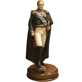 Collection of alder statuettes "History of the Russian State" 21 pieces, with a showcase