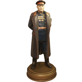 Collection of alder statuettes "History of the Russian State" 21 pieces, with a showcase