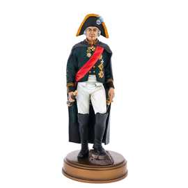 Collection of alder statuettes "History of the Russian State" 21 pieces, with a showcase