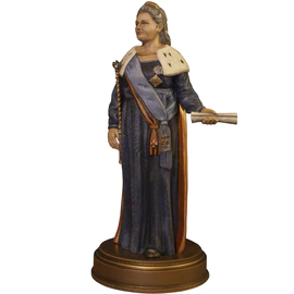 Collection of alder statuettes "History of the Russian State" 21 pieces, with a showcase