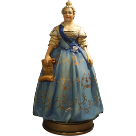 Collection of alder statuettes "History of the Russian State" 21 pieces, with a showcase