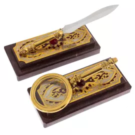 Письменный набор с лотком "Изыск" из яшмы, Златоуст