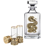 Набор водочный "Змея" со штофом и стопками, на 3 персоны