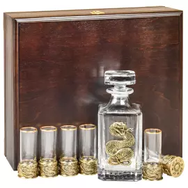 Набор водочный "Змея" со штофом и стопками, на 6 персон