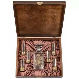 Набор водочный "Змея" со штофом и стопками, на 6 персон