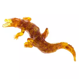 Сувенир из янтаря "Крокодил" малый