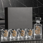 A set for whiskey "Snake. Timeless" with a damask, for 4 persons