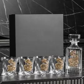 Набор для виски "Змея. Timeless" со штофом, на 4 персоны