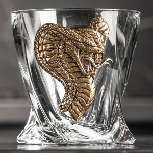 Set of whiskey glasses "Cobra's Head. Quadro for 4 persons