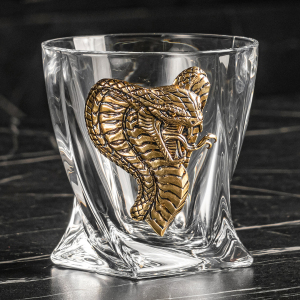Set of whiskey glasses "Cobra's Head. Quadro for 2 persons