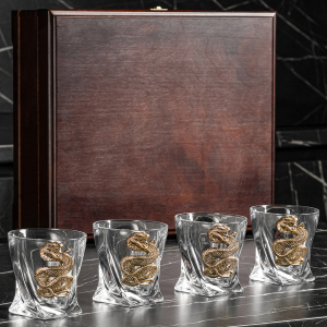 A set of glasses for whiskey "Snake. Quadro for 4 people, in a box