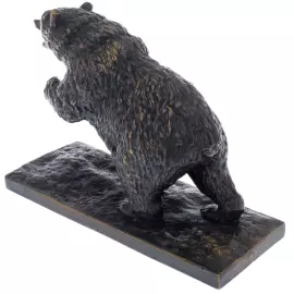 Авторская скульптура из бронзы "Медведь нападает"