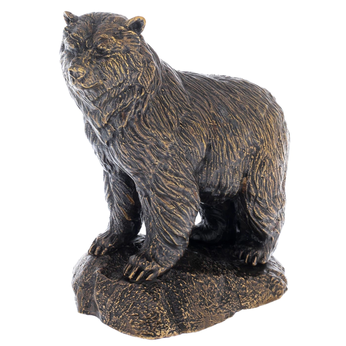 The author's bronze sculpture "The Bear on the hill"