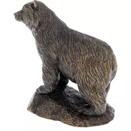 Авторская скульптура из бронзы "Медведь на холме"