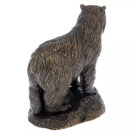 Авторская скульптура из бронзы "Медведь на холме"