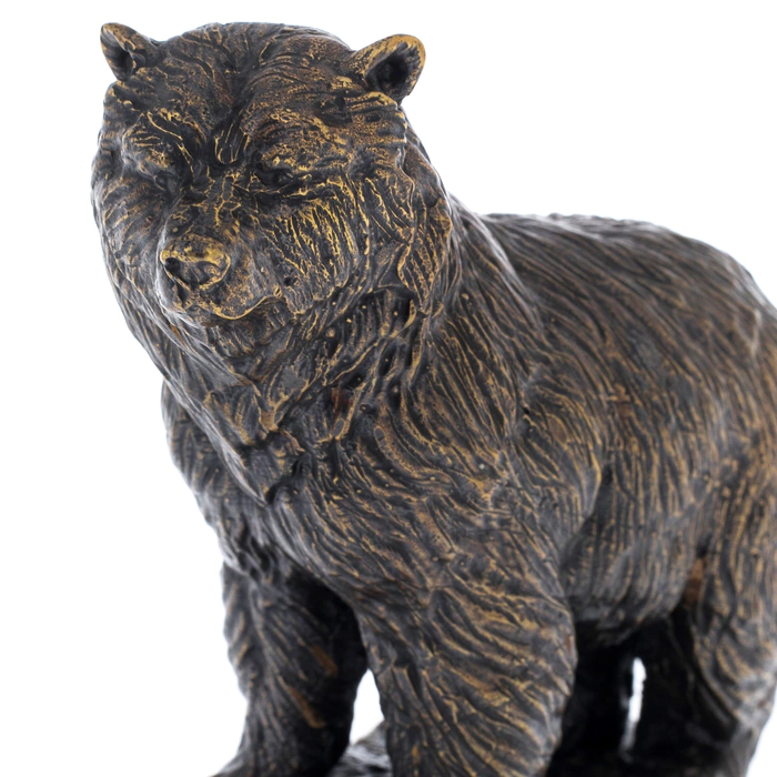 The author's bronze sculpture "The Bear on the hill"