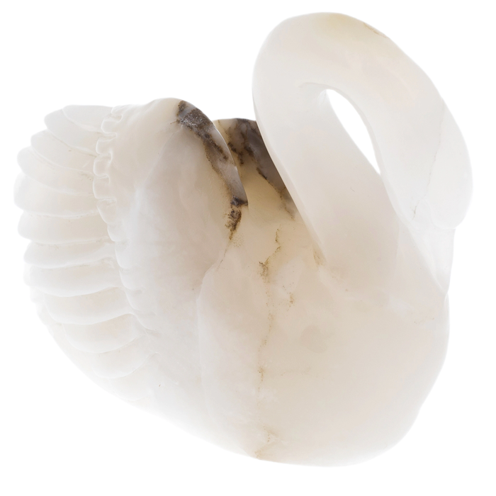 Sculpture of anhydrite "Swan"