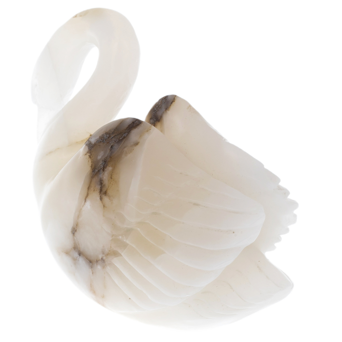 Sculpture of anhydrite "Swan"