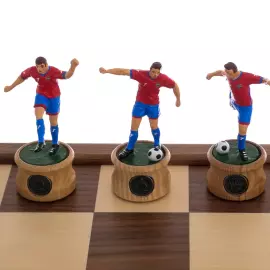 Шахматы из дуба искусственного морения "Футбол - ЦСКА"