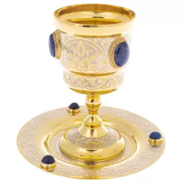 Чарка с блюдцем "Лазурит" Златоуст