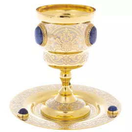 Чарка с блюдцем "Лазурит" Златоуст