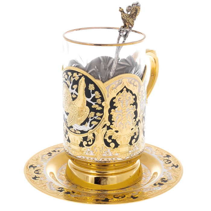 Tea set "Capercaillie" Zlatoust