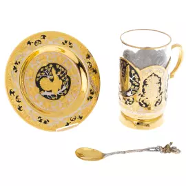 Чайный набор "Глухарь" Златоуст