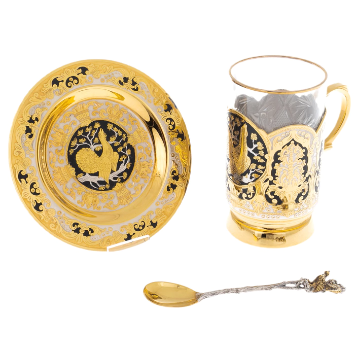Tea set "Capercaillie" Zlatoust