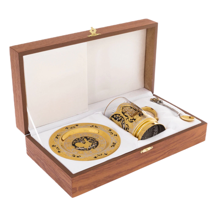 Tea set "Capercaillie" Zlatoust