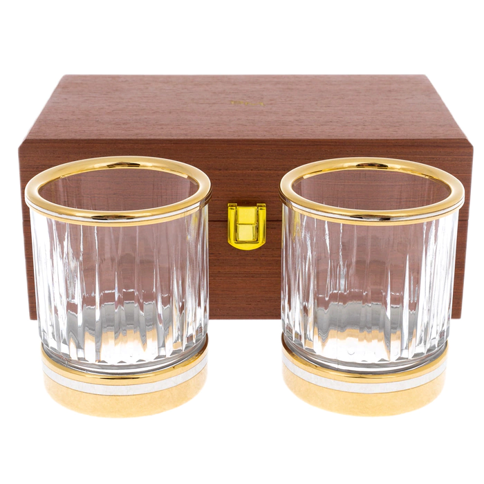 Whiskey glasses "Stripe" for 2 persons, Zlatoust