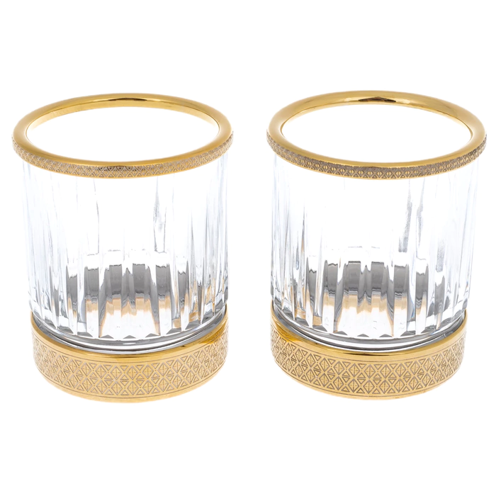 Whiskey glasses "Rhombus" for 2 persons, Zlatoust