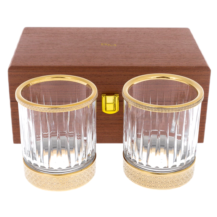 Whiskey glasses "Rhombus" for 2 persons, Zlatoust
