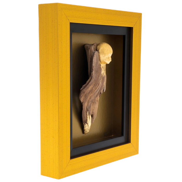 Author's wooden painting "Angel" golden frame