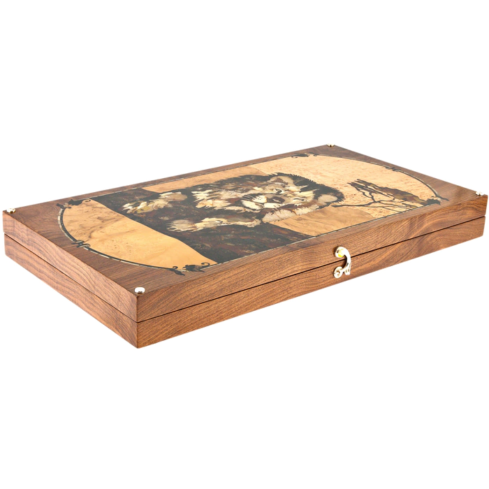 Backgammon made of amber "Savannah" collection "Classics"