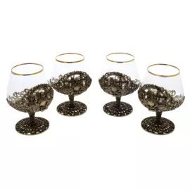 Набор подарочный "Строитель" с бокалами для коньяка и статуэткой "Автокран"