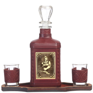 Gift set for the "Builder" with a decanter and a diary