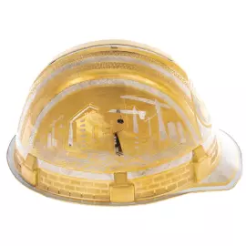 Набор подарочный "На стройке" с лопатой и каской, позолота, Златоуст