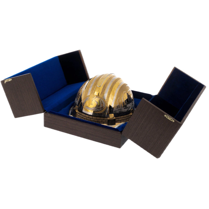 Gift set "At the construction site" with a shovel and helmet, gilt, Zlatoust