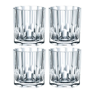 Aspen Crystal Whiskey Glasses Set for 4 persons