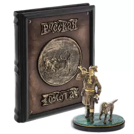 Набор подарочный "Царская охота" с книгой "Русская охота. Царская" и статуэткой