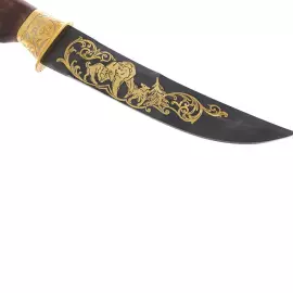 Набор подарочный "Медведь" с охотничьим ножом и скульптурой "Медведь-шатун"