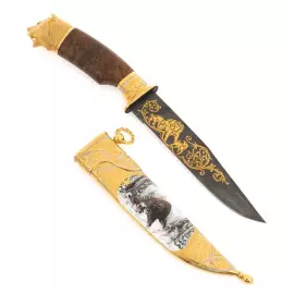 Набор подарочный "Охотничий" с ножом охотничьим и "Настольной книгой охотника"