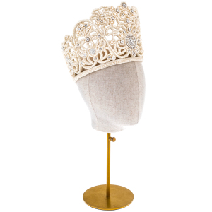 Exclusive author's work "Wedding crown of Novgorod province, XIX century" with Orenburg shawl