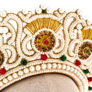 Exclusive author's work "Velsky wedding crown, XIX century" with earrings