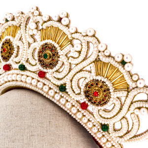 Exclusive author's work "Velsky wedding crown, XIX century" with earrings