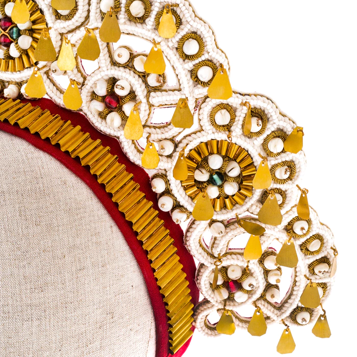 Exclusive author's work "Vologda wedding crown, XIX century" with a crosspiece